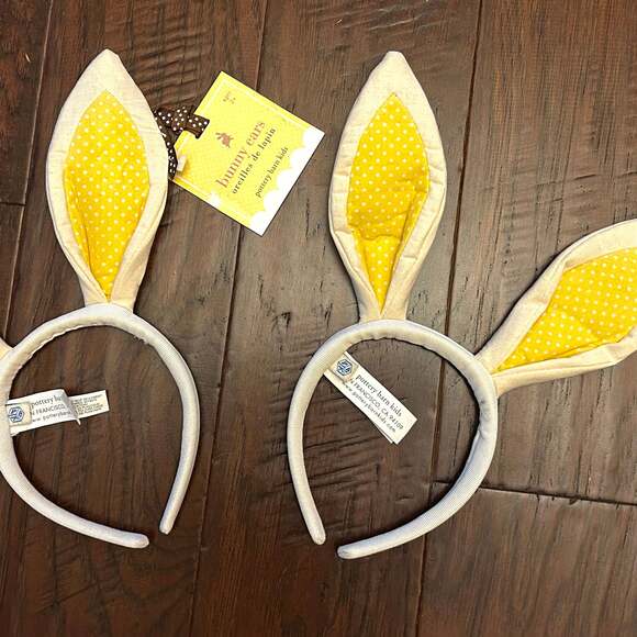 Pottery Barn Kids - set of 2 fabric bunny ears NWT - Picture 1 of 1